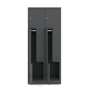 Szafka metalowa BHP odzieżowa antracytowa 185x80×45cm 4-komorowa wentylowana zamykana na klucz