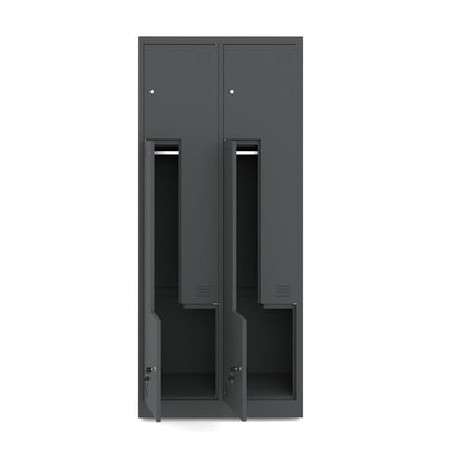 Szafka metalowa BHP odzieżowa antracytowa 185x80×45cm 4-komorowa wentylowana zamykana na klucz
